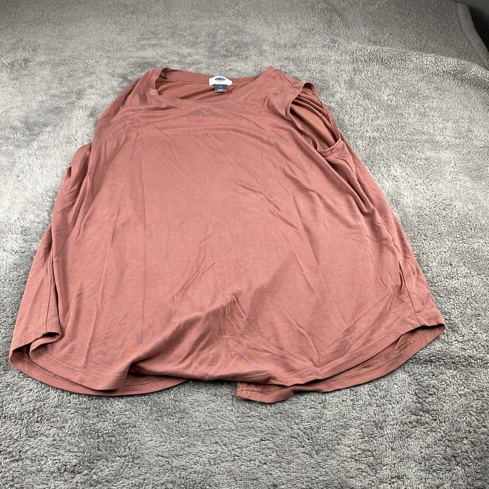 Old Navy Open Back Split Side Slouchy Tank Top Shirt Womens Medium Mauve
